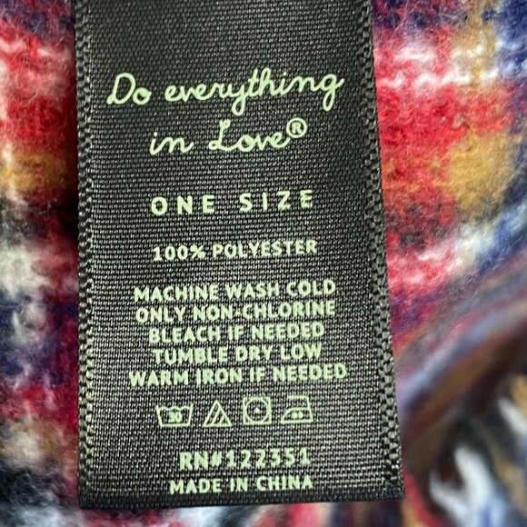 Plaid Poncho Do Everything in Love Anthropologie Women One Size Shawl Wrap Cozy - Picture 3 of 9
